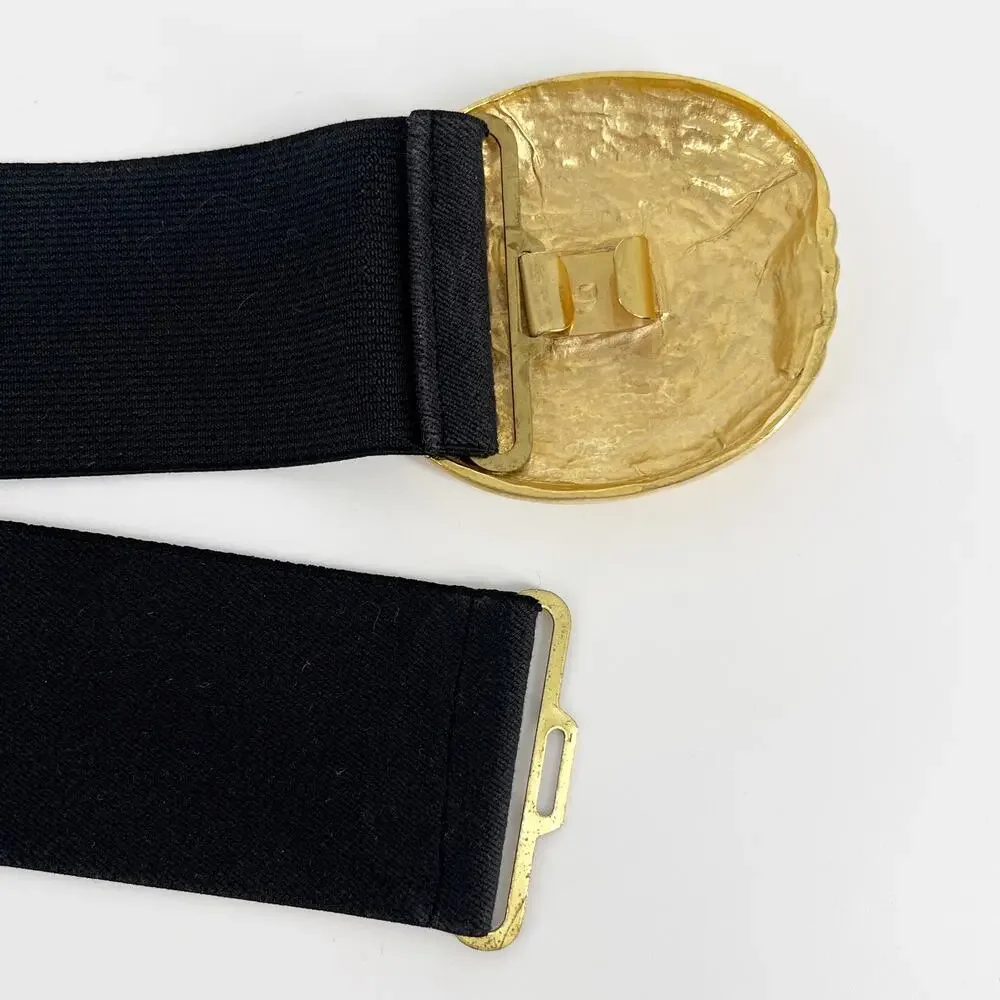 80s Liz Claiborne elastic stretch belt 1980s vintage